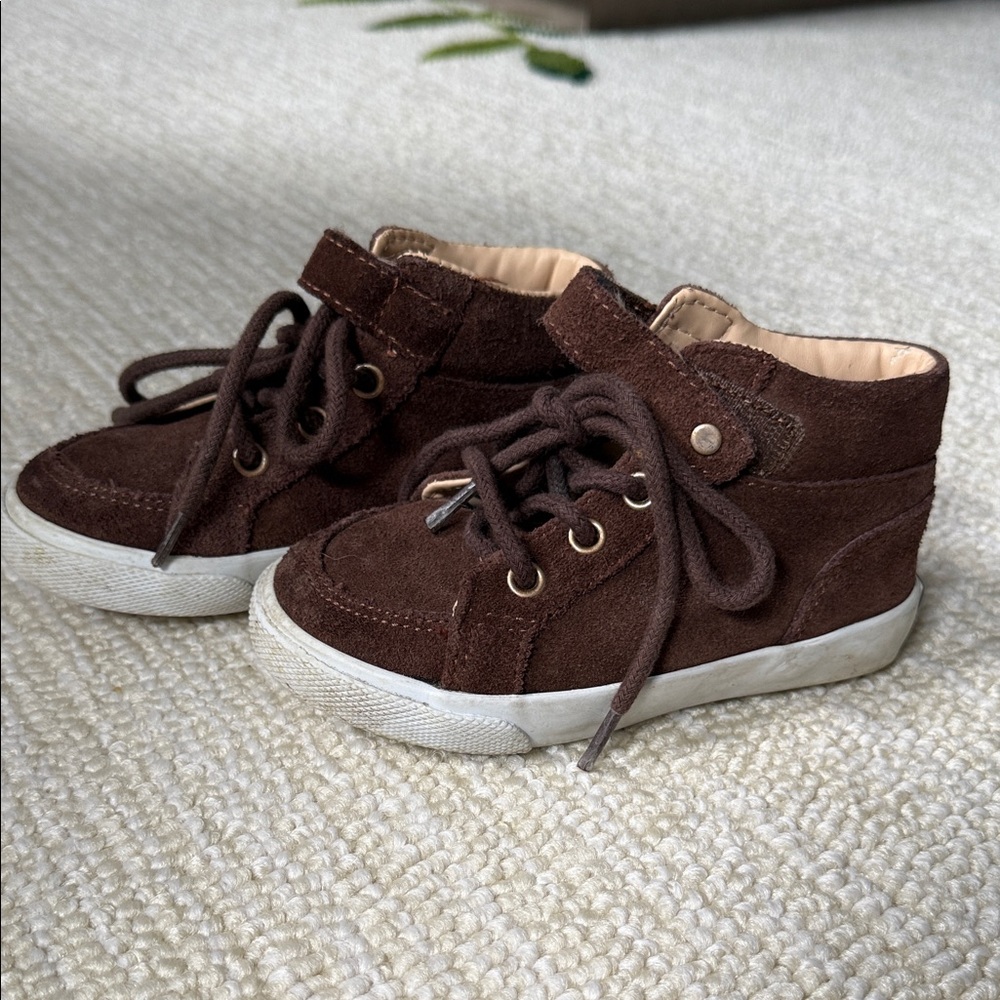 Janie and Jack Brown High-Top Sneakers/ Boots
